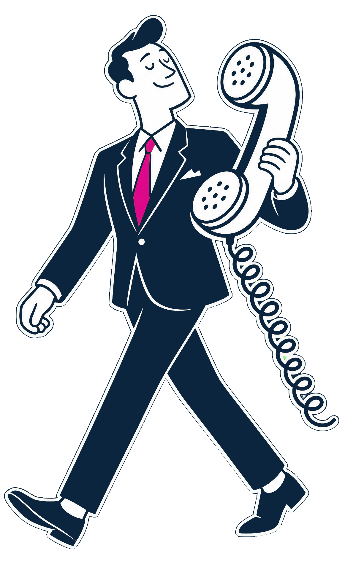 Business person confidently holding a phone
