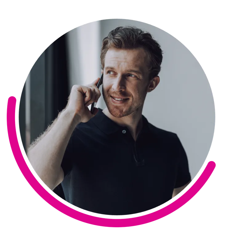 A business owner taking a call on a mobile
